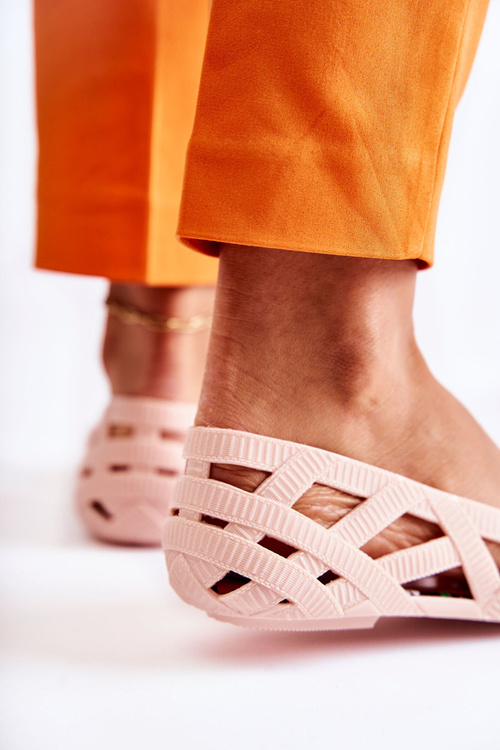 Жіночі гумові балерини голого кольору Indila