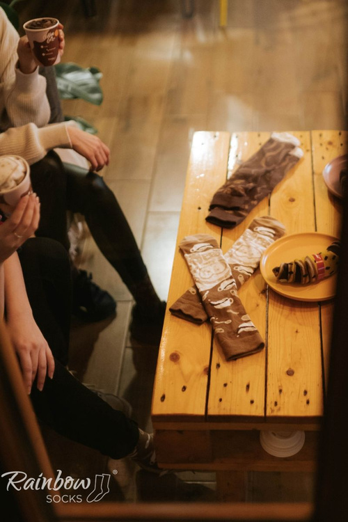 Шкарпетки Rainbow Coffee Cappuccino 1 пара
