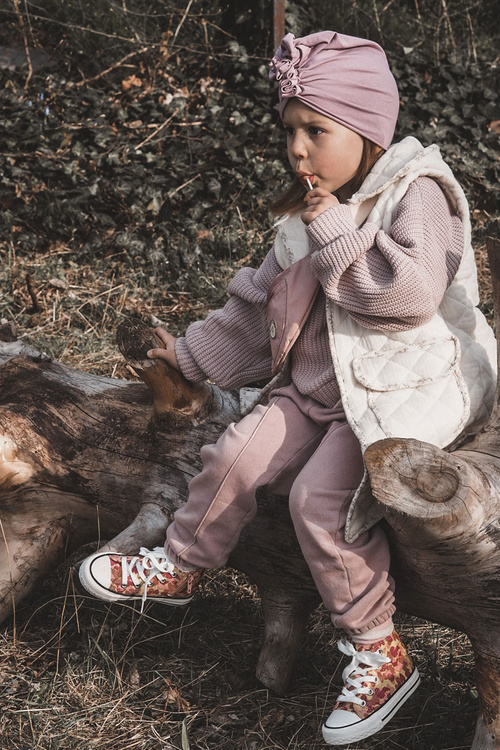 Високі дитячі кросівки на блискавці Filemon рожево-жовті