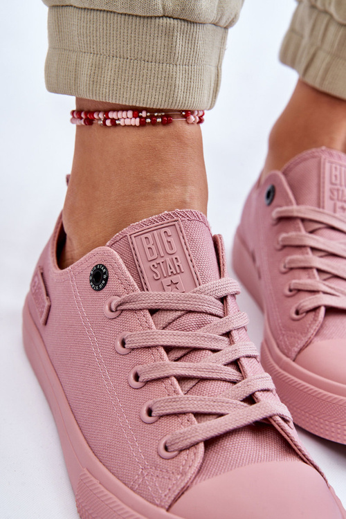 Жіночі класичні низькі кросівки Big Star LL274027 Рожеві