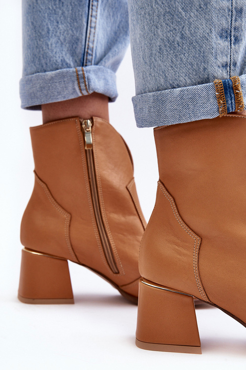 Жіночі шкіряні ковбойські чоботи на підборах Camel Lewski 3166/B/2/G