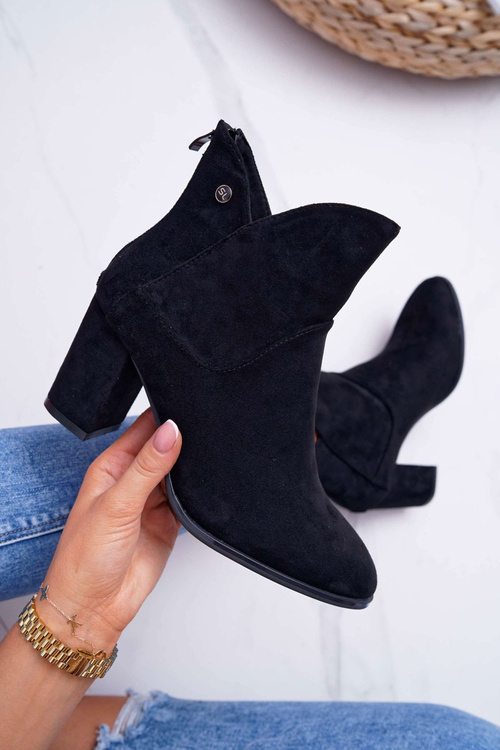 Чоботи жіночі на підборах Sergio Leone чорні BT525