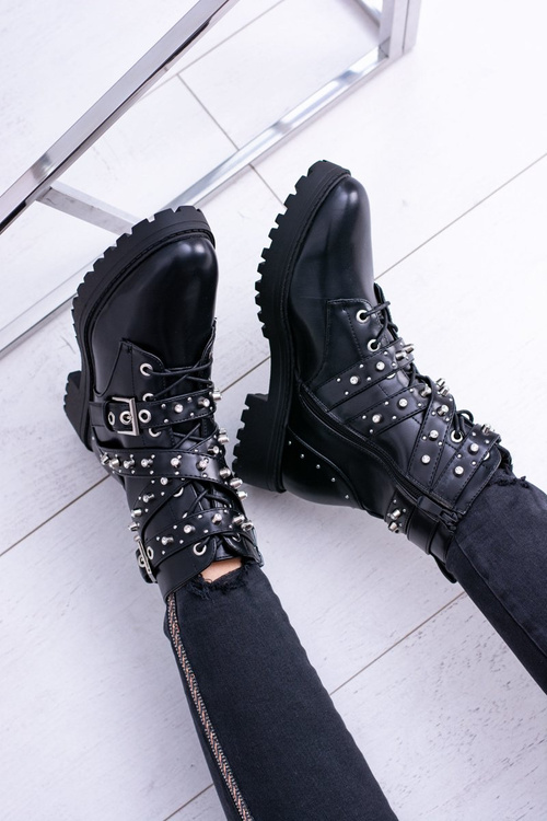 Чоботи жіночі високі чорні Trappers Albere