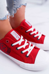 Жіночі джинсові кросівки червоні DD2R4072