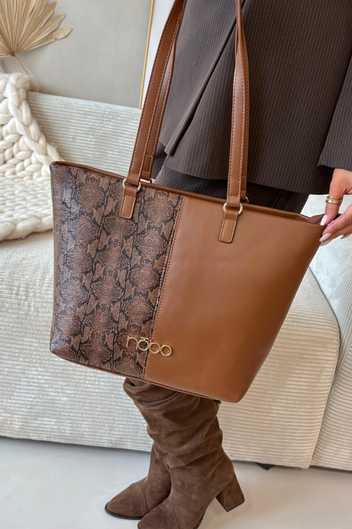 Сумка-шопер Тваринний візерунок NOBO BAG5740-M17 Коричнева