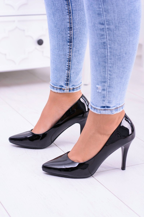 Туфлі на шпильці Sergio Leone Lacquered Black Greca