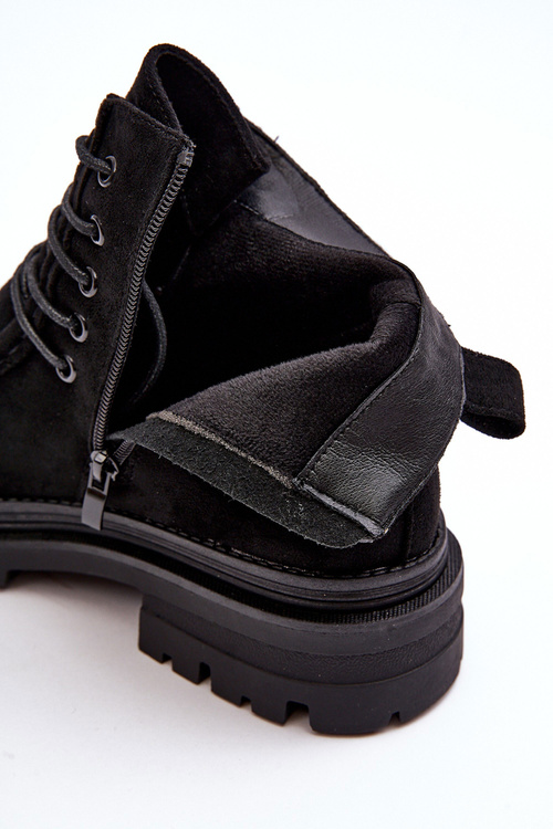 Жіночі черевики Trapper на блискавці чорного кольору Apolosi