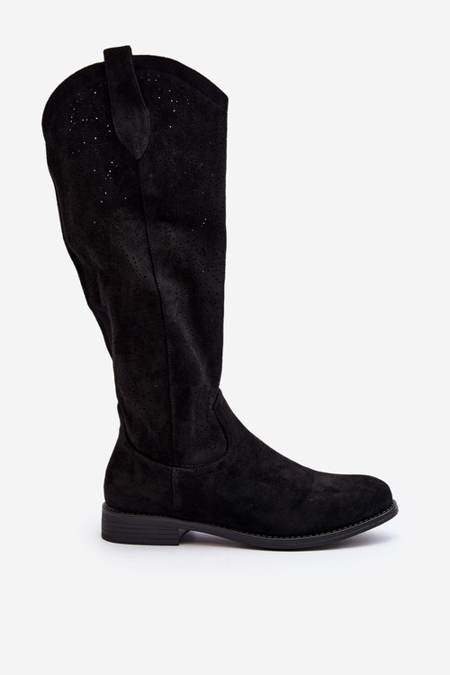 Чорні жіночі черевики на шнурівці S.Barski HY66-132