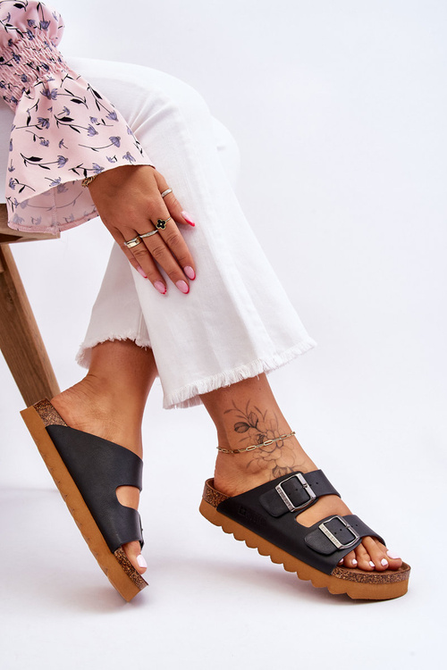 Класичні жіночі тапочки Big Star LL274477 Чорні