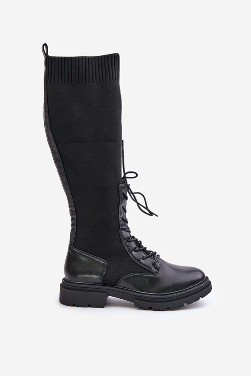 Черевики без шнурівки з носком Чорний Іран