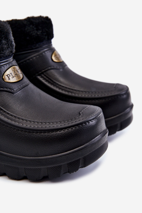 Чоловічі утеплені поролонові дощові черевики Black Tanyo