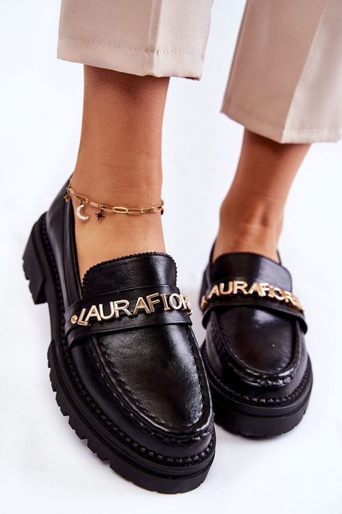 Шкіряні лофери Letters La.Fi 210001B-PU чорні