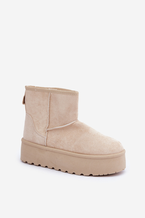 Жіночі Снігоступи На Платформі Світло-бежеві Leanara