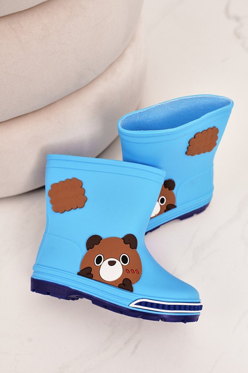 Дитячі дощовики з ведмедиком світло-блакитні