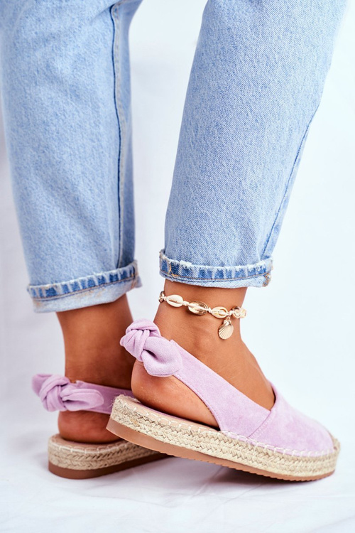 Жіночі замшеві еспадрільї фіолетового кольору Kontres