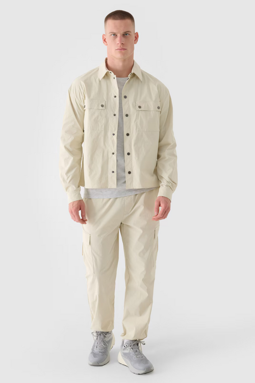 Чоловіча однотонна футболка з логотипом 4F світло-сіра 4FWMM00TTSHM1843-27M