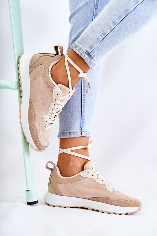 Жіноче замшеве спортивне взуття бежеві Nayla