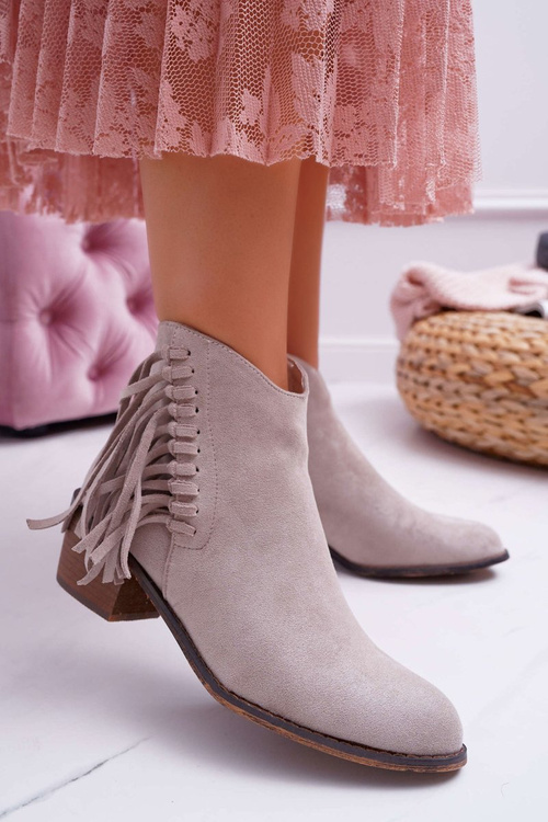 Жіночі ковбойські чоботи бежеві Agnes