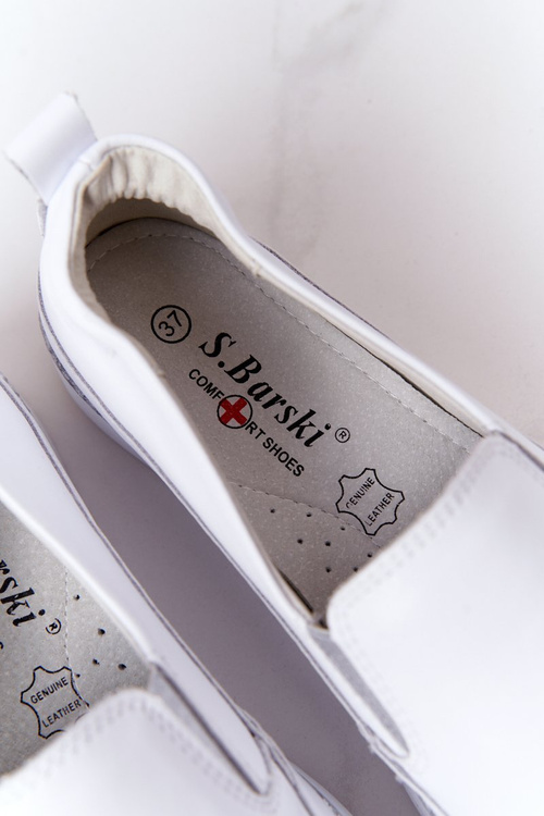 Жіночі шкіряні сліпони S.Barski білі