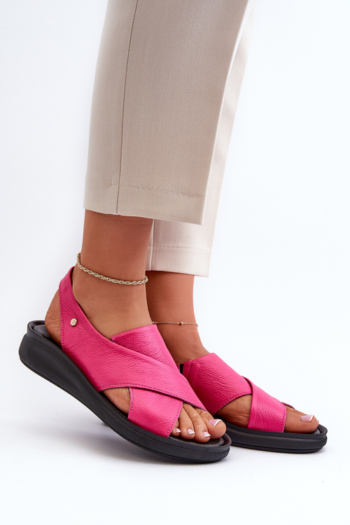 Шкіряні босоніжки на танкетці Black Morgan