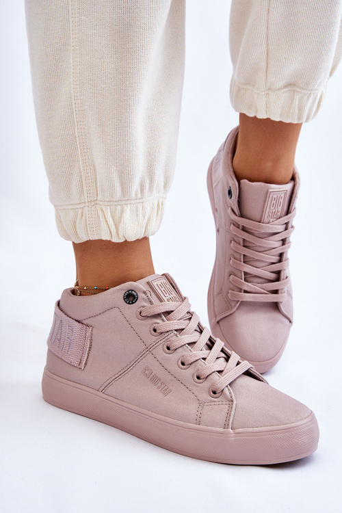 Жіночі класичні високі кросівки Big Star LL274004 Nude