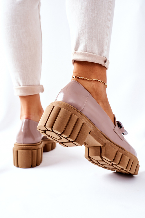 Жіночі броги Лофери шкіряні Cappuccino Laura Messi 2339