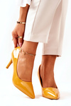Лаковані класичні туфлі на шпильці Жовтий Elinne