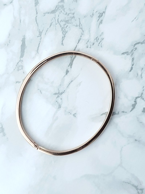 Жіночий сталевий браслет з цирконієм з рожевого золота Кімі