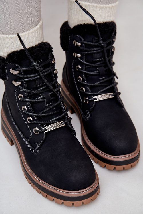 Теплі жіночі черевики Big Star OO274A287 Чорні