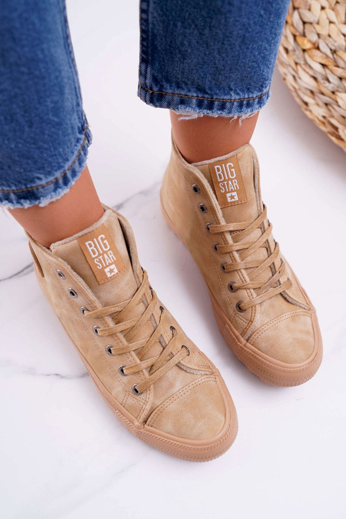 Жіночі кросівки Big Star на високих підборах Camel EE274116