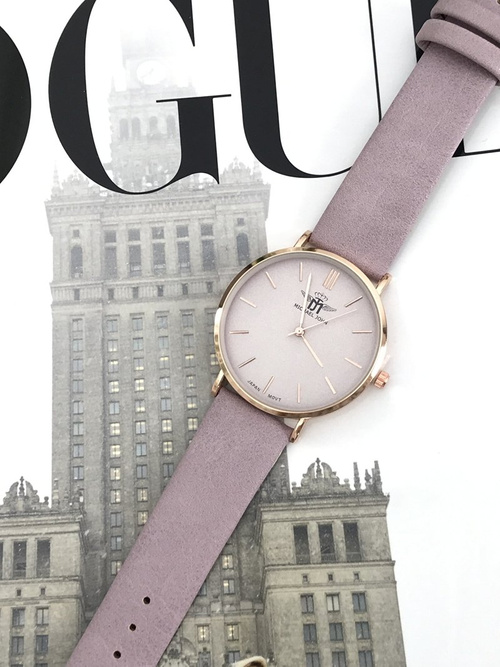 Жіночий годинник Michael John Florence 40 мм, рожевий ремінець