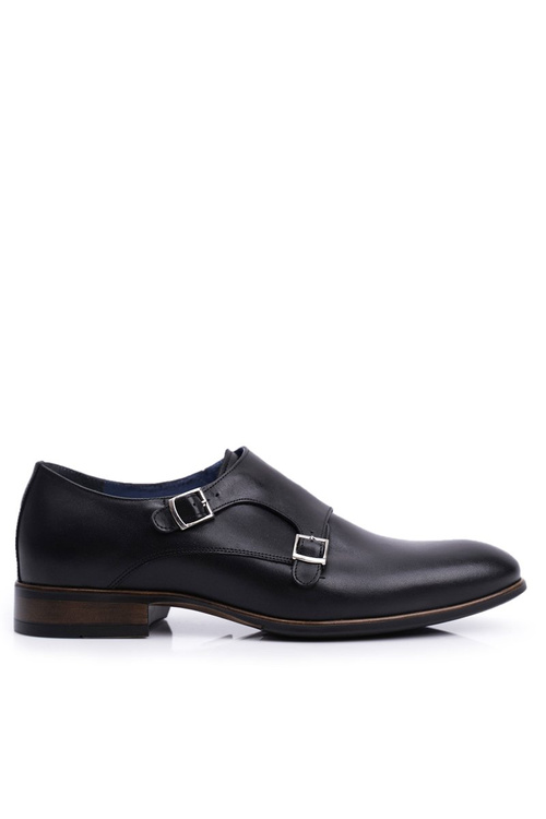 Чоловічі повсякденні шкіряні напівчоботи Monk Nikopol Black 1720