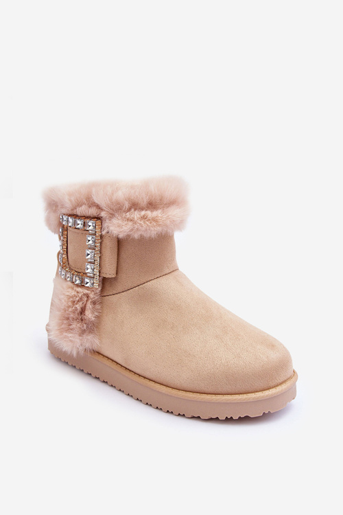 Жіночі чоботи з утепленою пряжкою Dulca Beige 