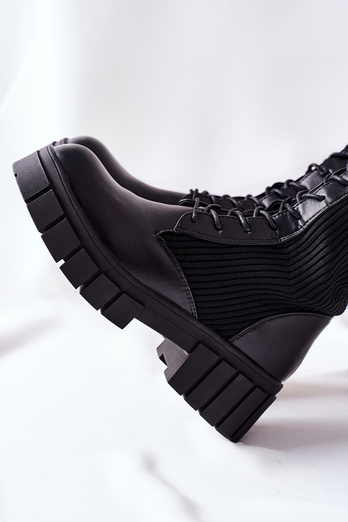 Високі чоботи з носком Black Monteri