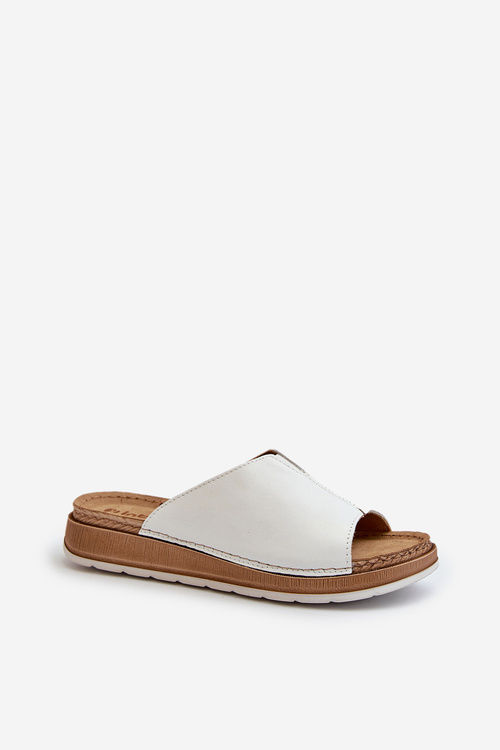 Зручні жіночі шльопанці з еко шкіри Inblu GS0003I1 Білі