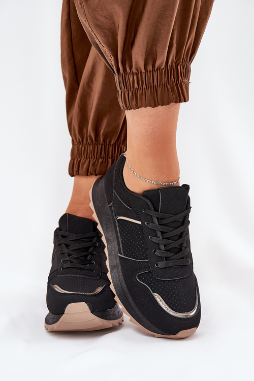 Жіночі Спортивні Черевики На Платформі Чорні Yandia