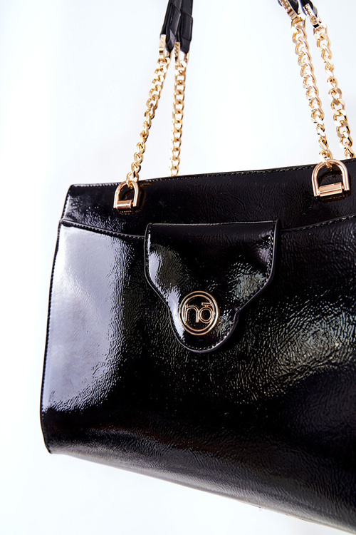 Лакована сумка через плече NOBO L1750 Чорна