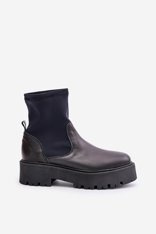 Жіночі сліпони Zazoo 2947 з натуральної шкіри чорного кольору