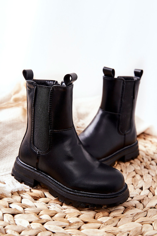 Чоботи дитячі утеплені чорні Аланія