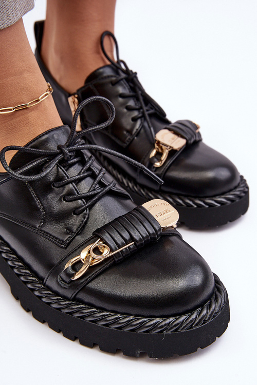 Жіночі шкіряні лофери D&A MR870-80 Чорні