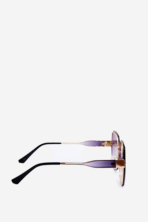 Жіночі сонцезахисні окуляри з тонованими лінзами UV400 чорно-золоті