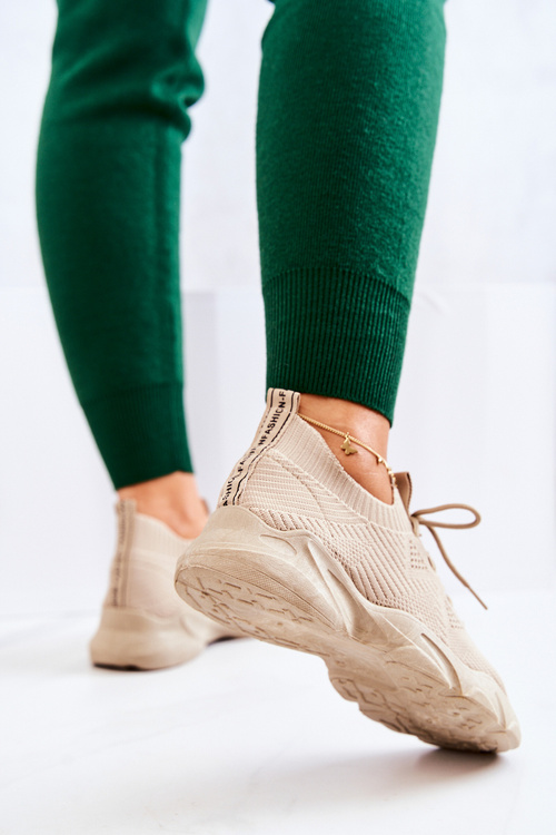 Спортивне взуття Кросівки Тканина темно-бежева Nolene