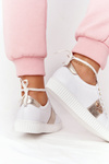 Жіночі шкіряні кросівки Lewski Shoes 2786-0 біло-золоті