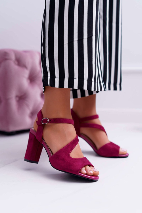 Жіночі босоніжки на шпильці Sergio Leone SK868 Fuchsia Suede Mersi