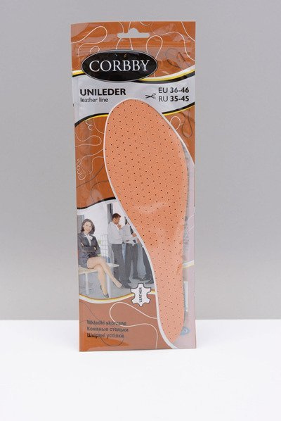 Шкіряні устілки Corbby UNILEDER для універсального взуття