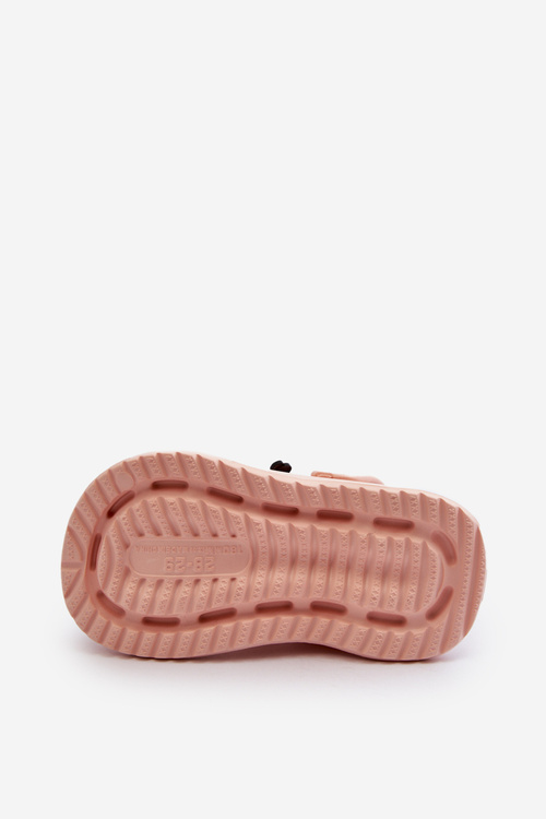 Легкі дитячі поролонові шльопанці з рожевим декором Ifrana