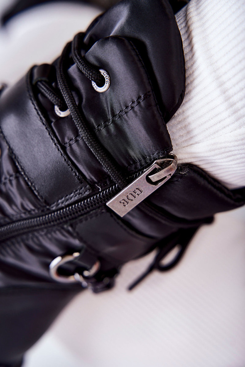 Жіночі зимові черевики з ланцюжком GOE KK2N4018 Чорні