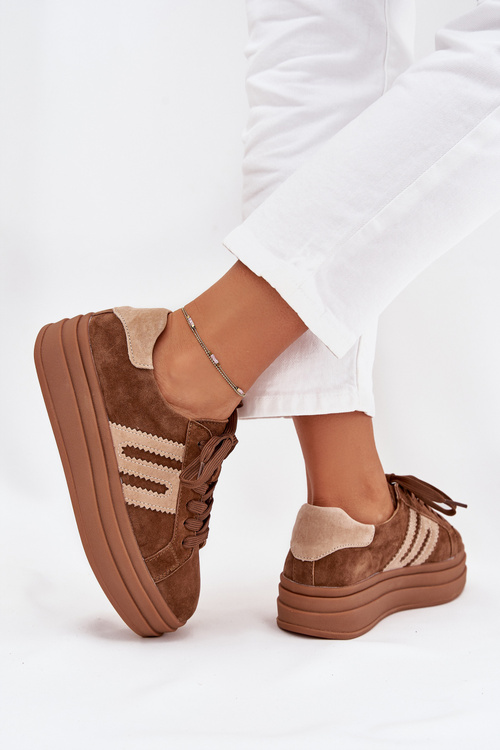 Кросівки Жіночі На Платформі З Природного Замшу Camel Eldira