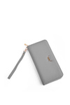 Великий жіночий гаманець на блискавці сірий Hailey
