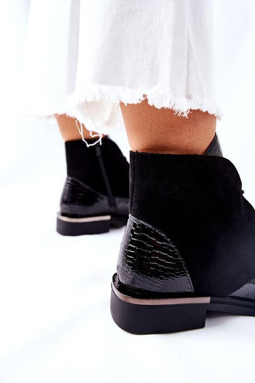 Чоботи жіночі замшеві Sergio Leone BT401 Чорні